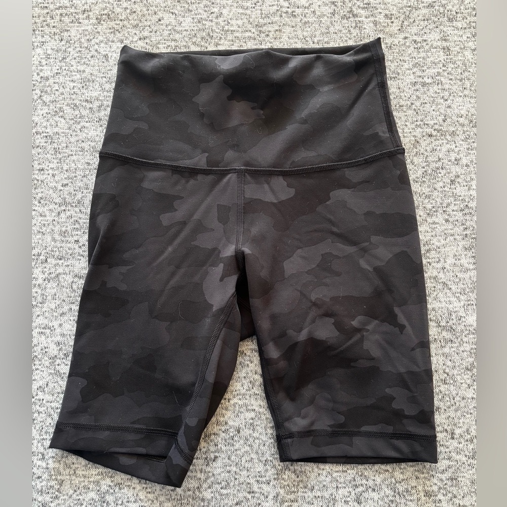 lululemon athletica High-Rise Black Camo Bike Shorts